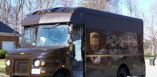 A UPS truck